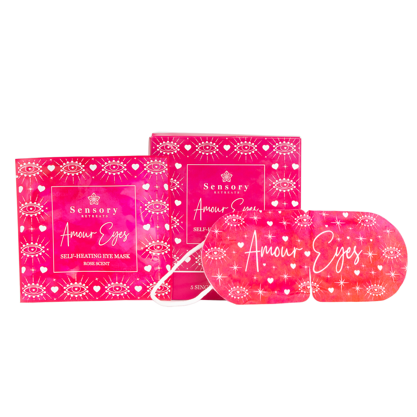 Sensory retreats Amour Eyes Self-Heating Eye Masks (pack of 5 masks)